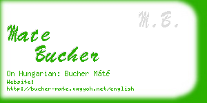 mate bucher business card