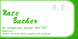 mate bucher business card